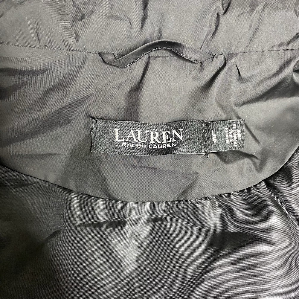 Lauren Ralph Lauren Quilted Vest Women's L Black Crest Logo Snap Front Puffer - Picture 13 of 16
